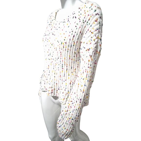 Altar'd State Women's size Medium Grungecore Confetti Chenille Festival Sweater - Picture 2 of 10